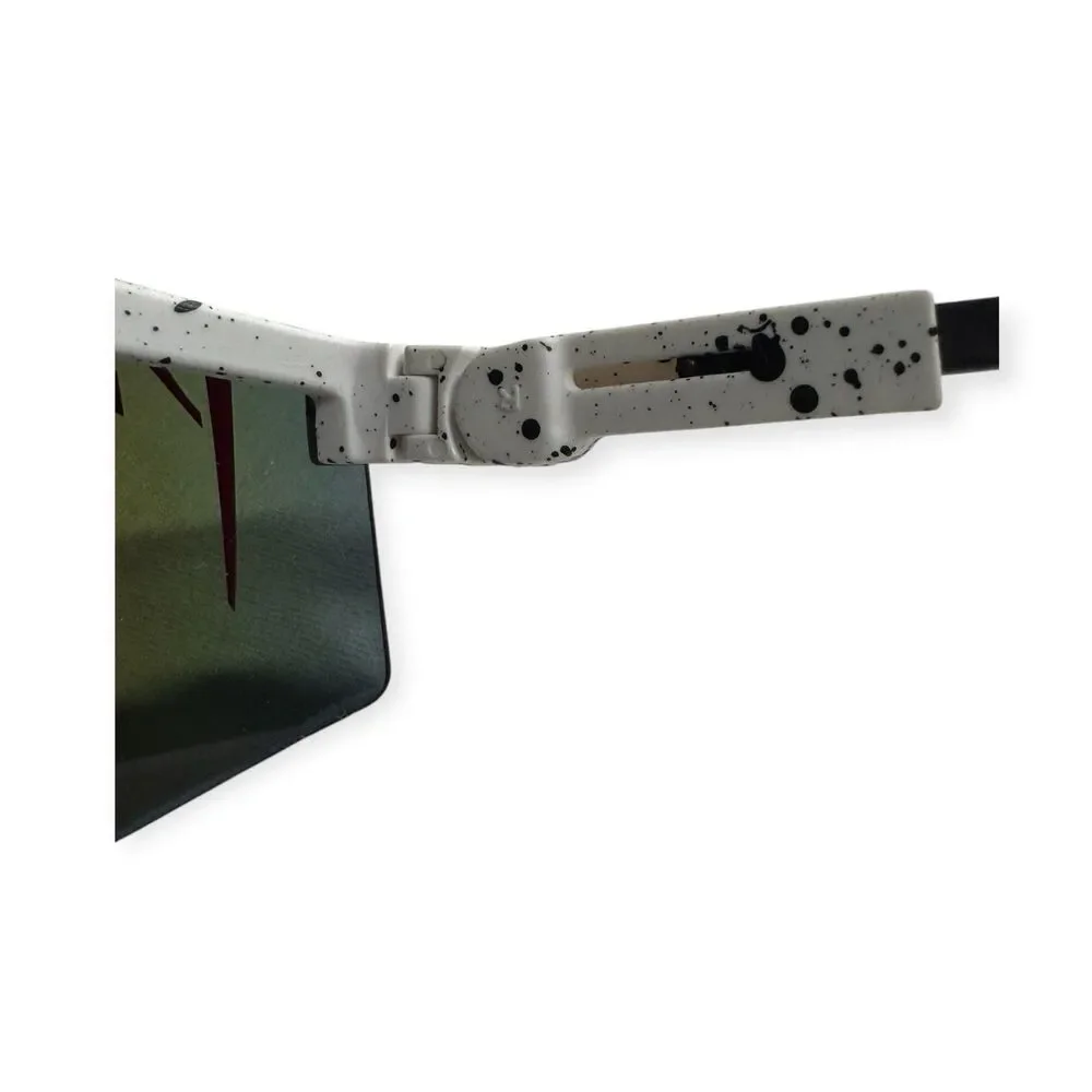 Pit Viper White Intimidator Sunglasses 2000 White Black Dots Retro Sports Shades